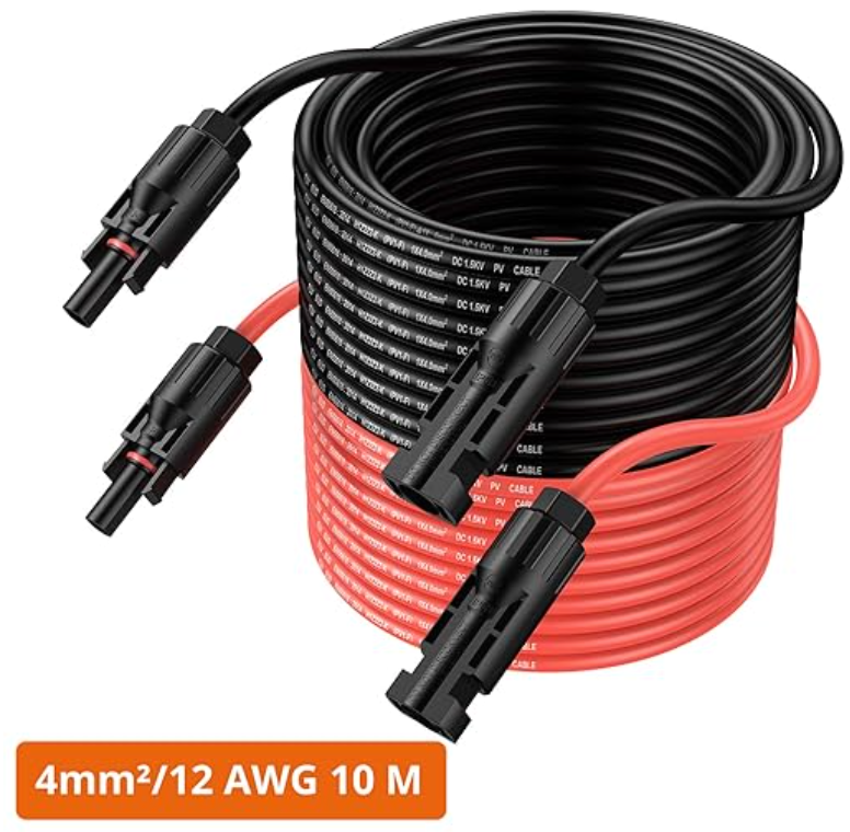 Cable 10 10m MC4 Solar Extension Cable - 10 AWG / 6mm2 – Energian