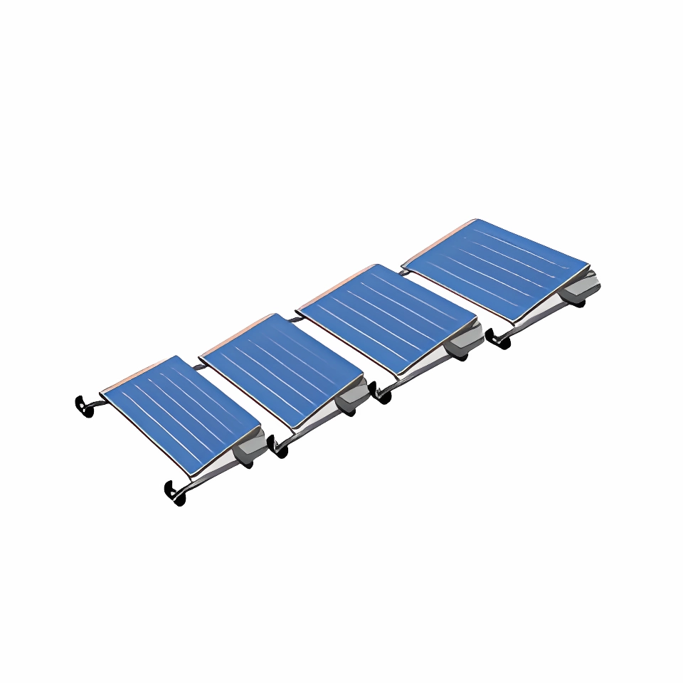 Flat Roof Mounting System for 1x Row and 1-8x Columns of Solar Panels ...