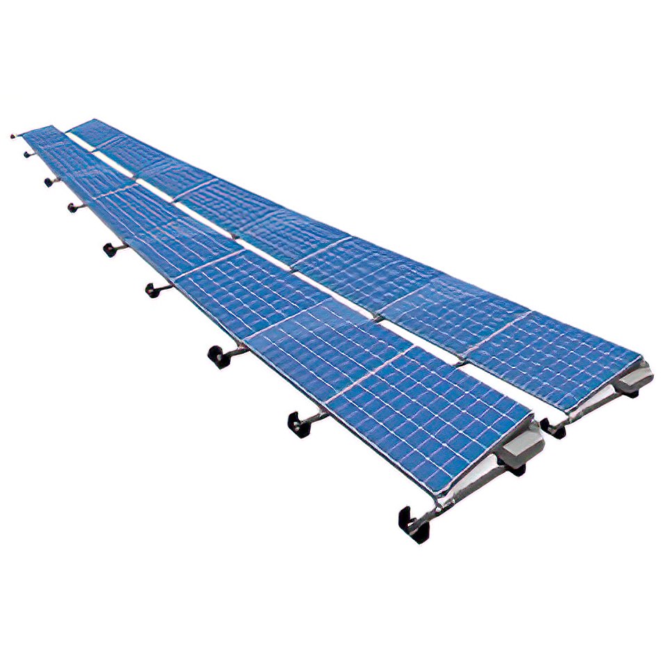 Flat Roof Mounting System for 2x Rows and 1-8x Columns of Solar Panels ...