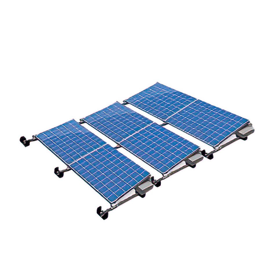 Flat Roof Mounting System for 3 Rows and 1-8x Columns of Solar Panels ...