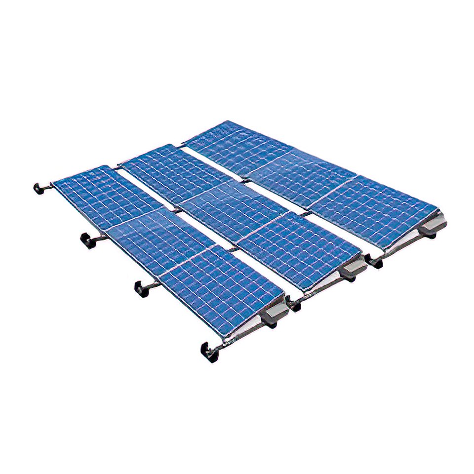 Flat Roof Mounting System for 3 Rows and 1-8x Columns of Solar Panels ...