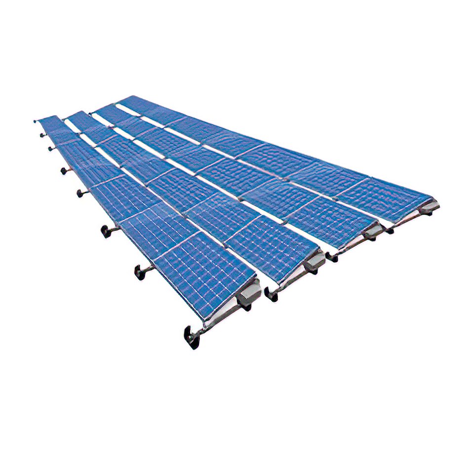 Flat Roof Mounting System for 4 Rows and 1-8x Columns of Solar Panels ...