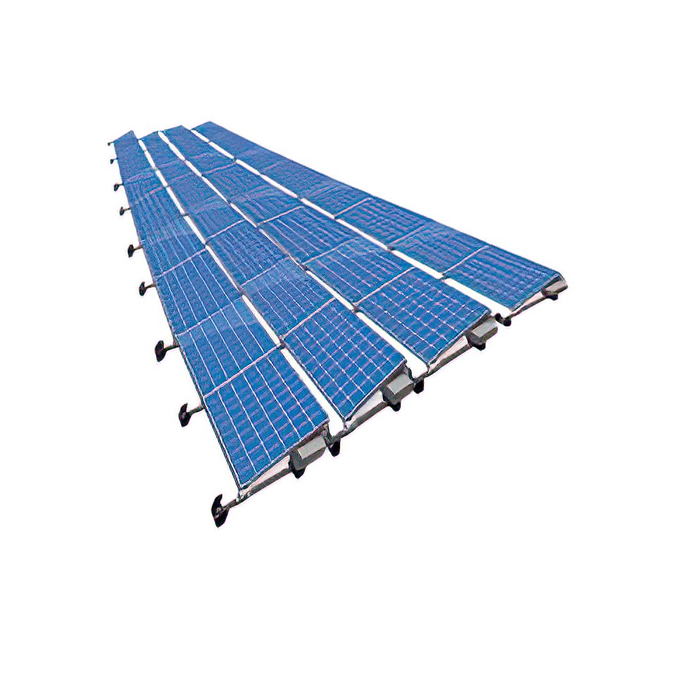 Flat Roof Mounting System for 4 Rows and 1-8x Columns of Solar Panels ...