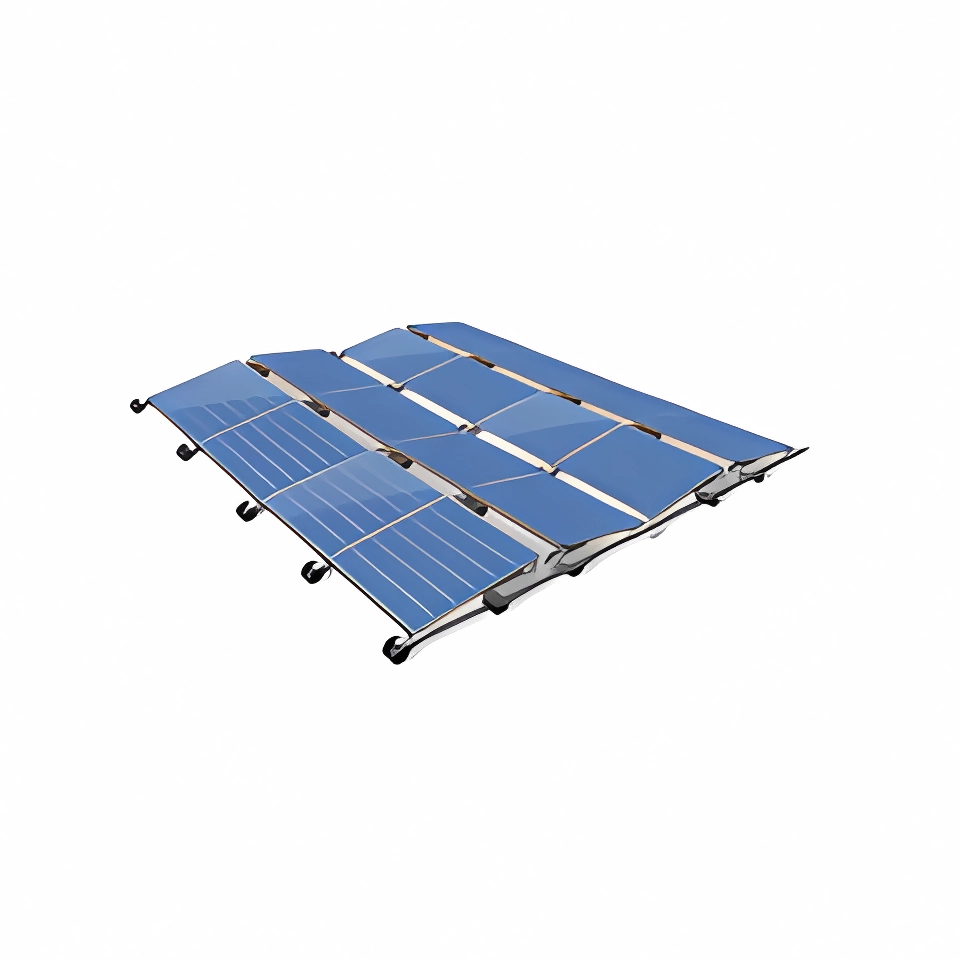 Flat Roof Mounting System for 4x Rows and 1-6x Columns of Solar Panels ...